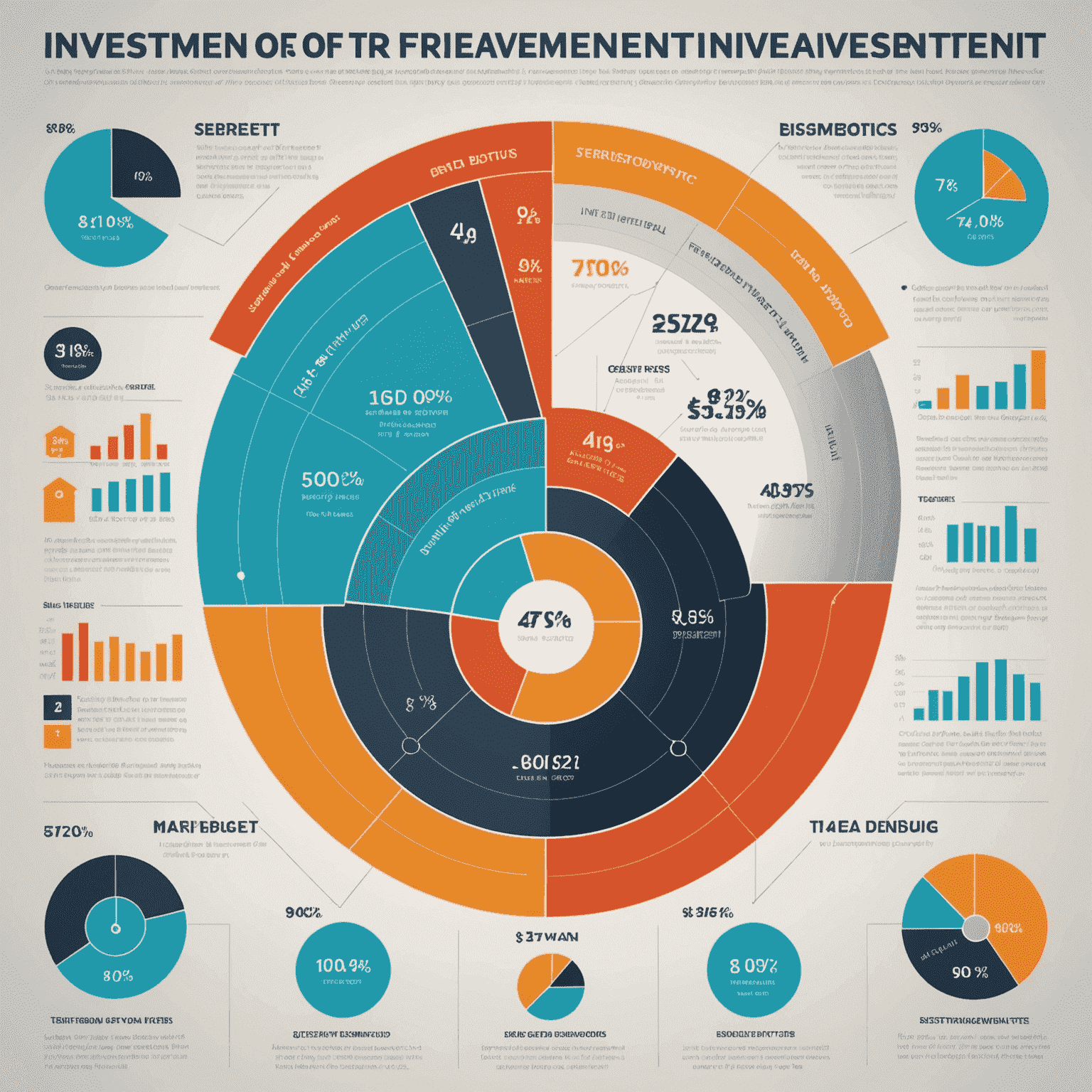 Eine futuristische Infografik, die verschiedene Anlageformen im Vergleich zeigt, mit einem hervorgehobenen Bereich für Festgeld, der die Balance zwischen Sicherheit und Rendite visualisiert